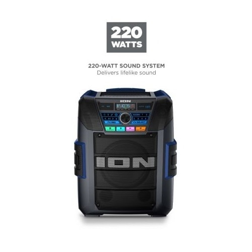 ION Explorer XL Bluetooth 220 Watt AllWeather Speaker with Premium 5