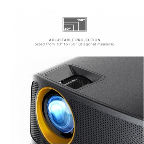 ION iPA140C Projector Max™ HD 1080p HD LED Projector Bluetooth (Black ...