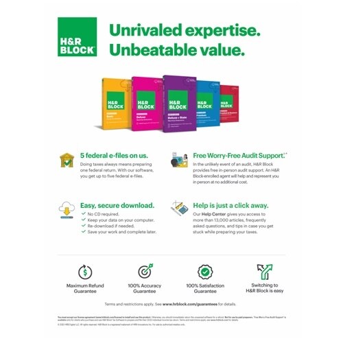 Download H&R Block Tax Software Premium 2023 Windows Dell USA