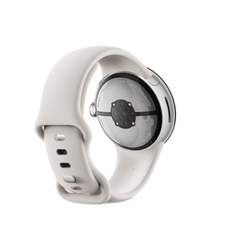 Google Pixel Watch 2 - Polished Silver Aluminum Case / Porcelain Active Band
