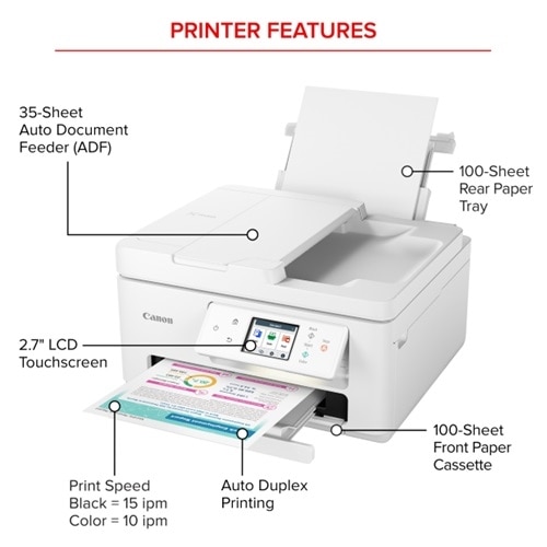 Canon PIXMA TR7820 Wireless AllInOne Inkjet Printer Dell USA