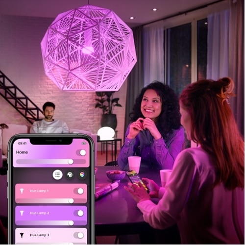 Philips Hue White and Color Ambiance 60W A19 Smart LED Starter Kit ...
