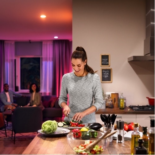 Philips Hue White and Color Ambiance 60W A19 Smart LED Starter Kit 4