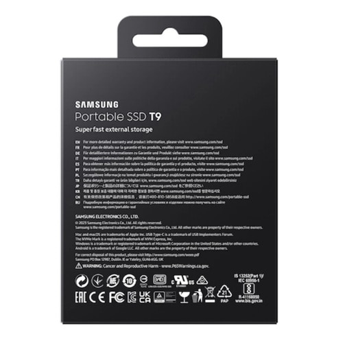 Samsung T9 2 TB Portable Solid State Drive - External - Black 10