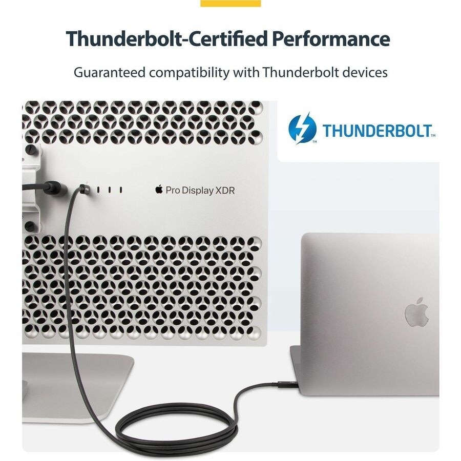 StarTech 6ft (2m) Active Thunderbolt 4 Cable, 40Gbps, 100W PD, Compatible w/Thunderbolt 3/USB 3.2/DisplayPort 6
