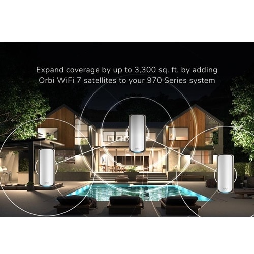 Netgear Orbi RBE970 Quad Band Wi-Fi 7 IEEE 802.11be 27 Gbit/s Wireless Access Point 4