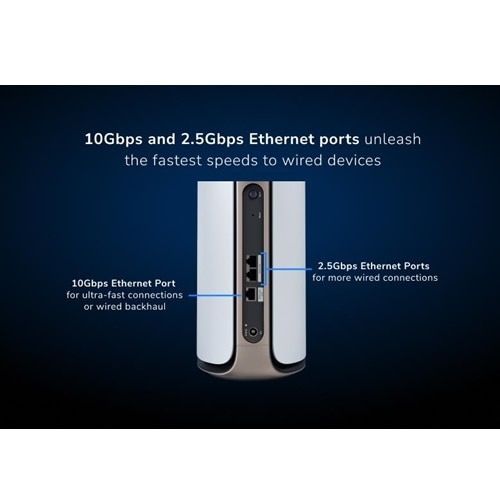 Netgear Orbi RBE970 Quad Band Wi-Fi 7 IEEE 802.11be 27 Gbit/s Wireless Access Point 5