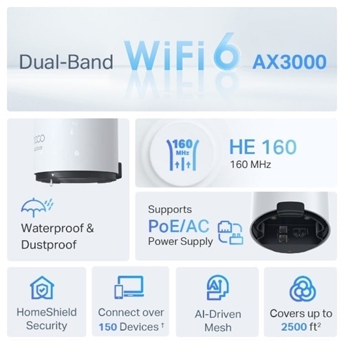 TP-Link Deco X50-Outdoor(1-pack) - AX3000 Dual Band Outdoor/Indoor WiFi 6 Mesh, 1-Pack 4