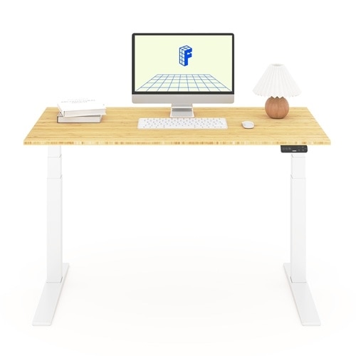 FlexiSpot Premium Standing Desk (E7 Pro) - White/Bamboo 6