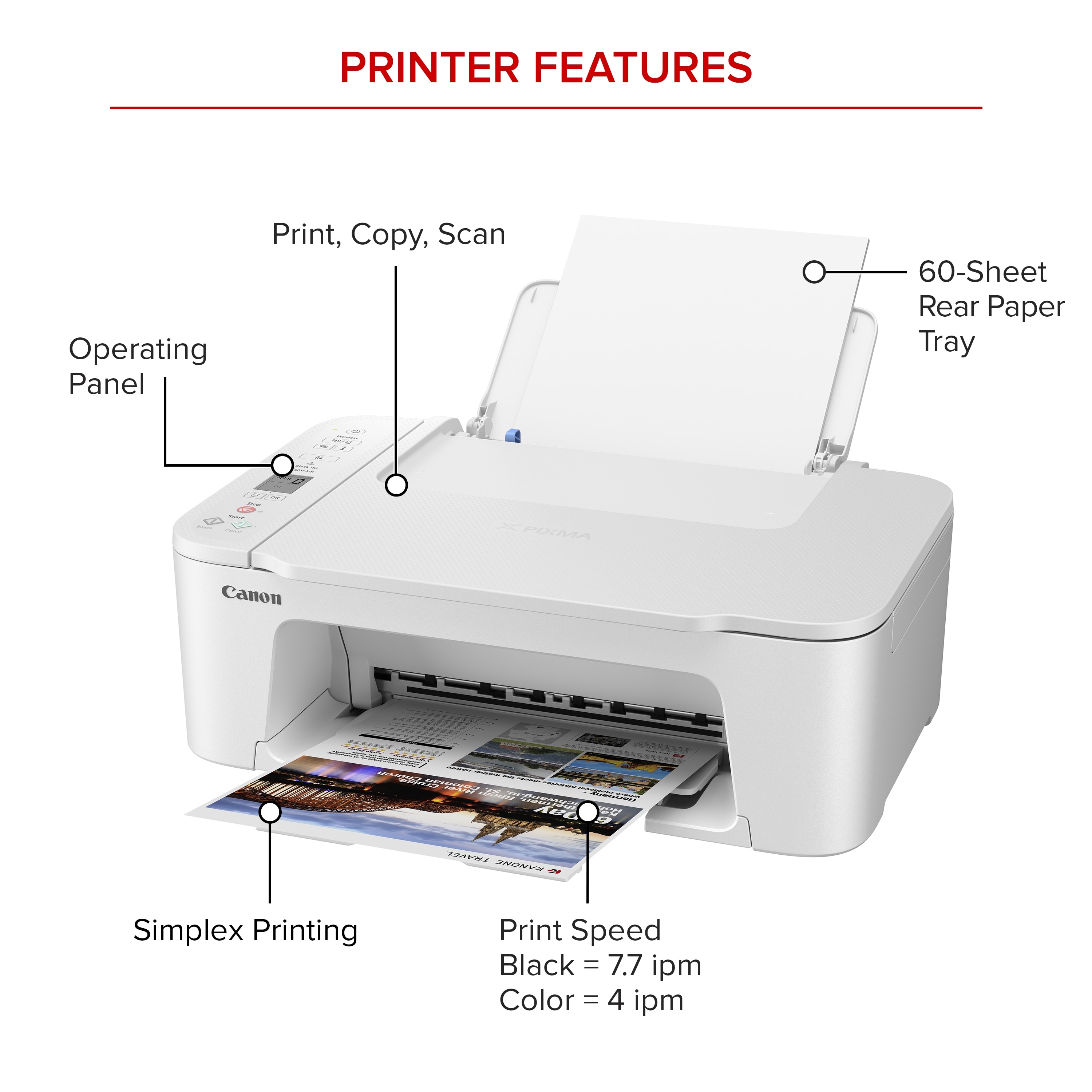 Canon PIXMA TS3720 Wireless Color All-In-One Inkjet Printer, Eligible for PIXMA Print Plan Ink Subscription Service 2