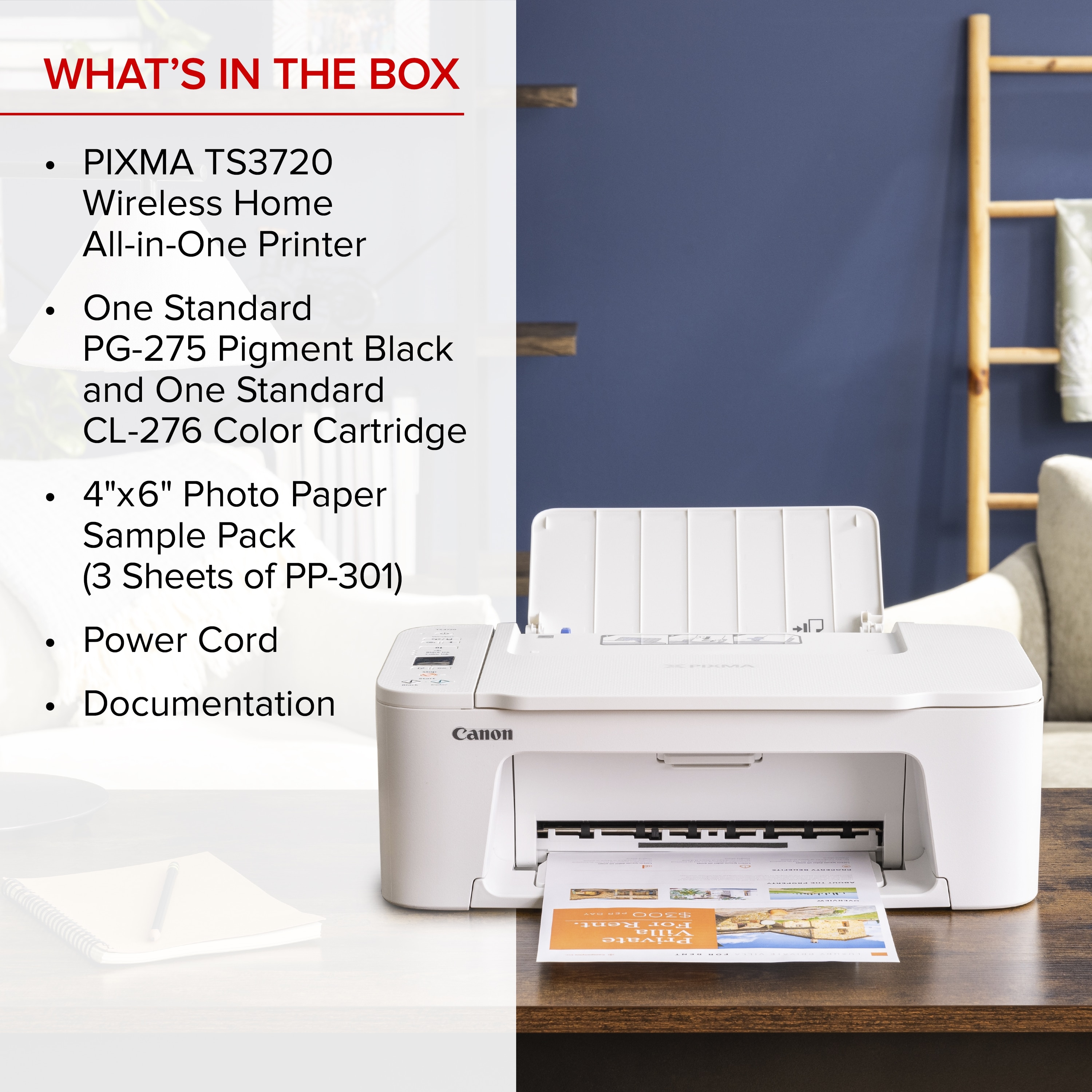 Canon PIXMA TS3720 Wireless Color All-In-One Inkjet Printer, Eligible for PIXMA Print Plan Ink Subscription Service 9