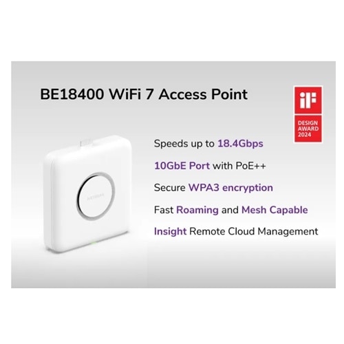 NETGEAR Tri-Band PoE 10G Insight Manageable WiFi 7 Access Point 2