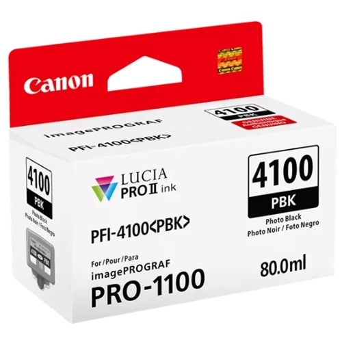 Canon Lucia PRO II PFI-4100 Original Inkjet Ink Cartridge - Photo Black - 1 / Pack 2