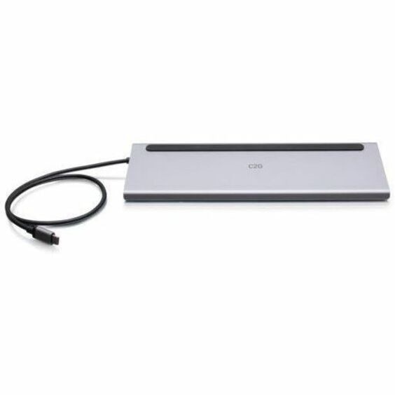 C2G USB-C® 10-in-1 Triple Display Docking Station with HDMI®, DisplayPort™, VGA, Ethernet, USB, SD Card Reader, 3.5mm Audio and Power Delivery up to 100W - 4K 30Hz 3