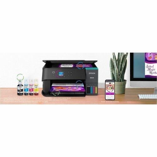 Epson ET-2980 Wired & Wireless EcoTank Inkjet Multifunction Printer - Color - Black 11