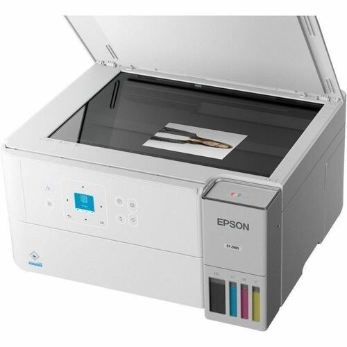 Epson ET-2980 Wired & Wireless EcoTank Inkjet Multifunction Printer - Color - White 2