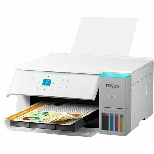 Epson ET-2980 Wired & Wireless EcoTank Inkjet Multifunction Printer - Color - White 7