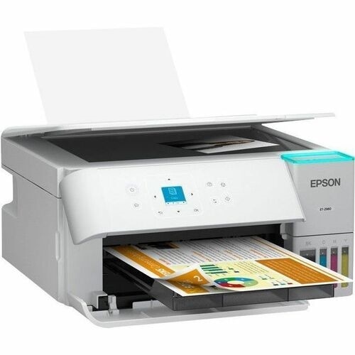 Epson ET-2980 Wired & Wireless EcoTank Inkjet Multifunction Printer - Color - White 8