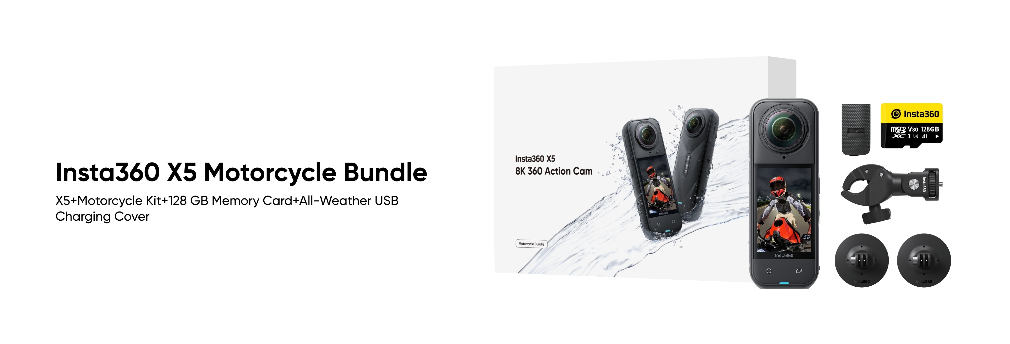 Insta360 X5 Motorcycle Bundle 2