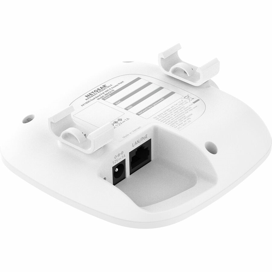 Netgear WAX210 Dual Band Wi-Fi 6 IEEE 802.11 a/b/g/n/ac/ax/e 1.80 Gbit/s Wireless Access Point - Indoor 10