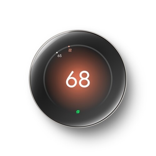 Google Nest Learning Thermostat (4th gen) Silver + Nest Temperature Sensor 2