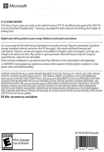 Download Xbox Series X|S F1 25 Iconic Edition Non-Time-Limited 2