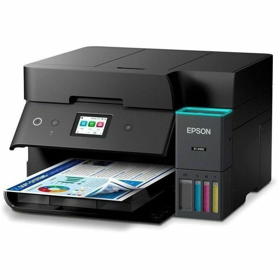 Epson ET-4950 Wired & Wireless EcoTank Inkjet Multifunction Printer - Color - Black 8