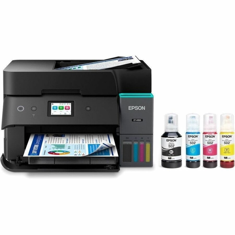 Epson ET-4950 Wired & Wireless EcoTank Inkjet Multifunction Printer - Color - Black 2