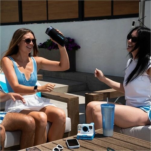 JLab Go Party Portable Bluetooth Speaker System - 10 W RMS - Black - 80 Hz to 18 kHz - Battery Rechargeable 5