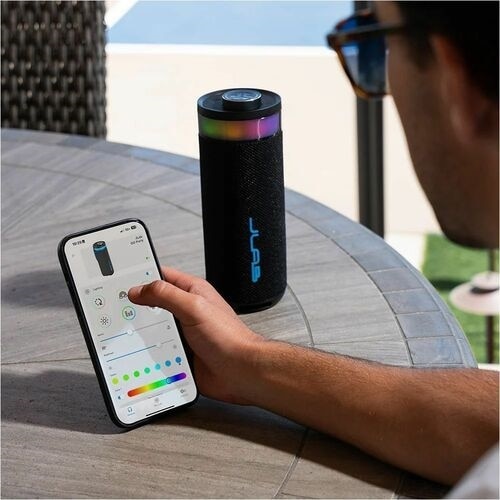 JLab Go Party Portable Bluetooth Speaker System - 10 W RMS - Black - 80 Hz to 18 kHz - Battery Rechargeable 9