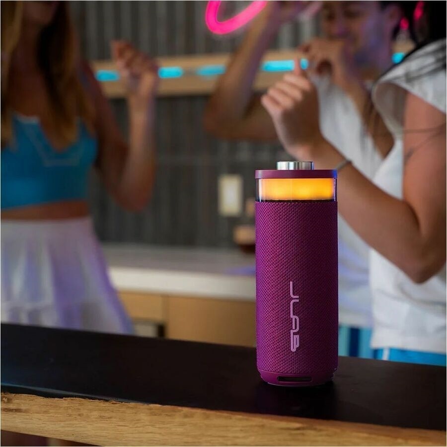JLab Go Party Portable Bluetooth Speaker System - 10 W RMS - Mulberry - 80 Hz to 18 kHz - Battery Rechargeable 6