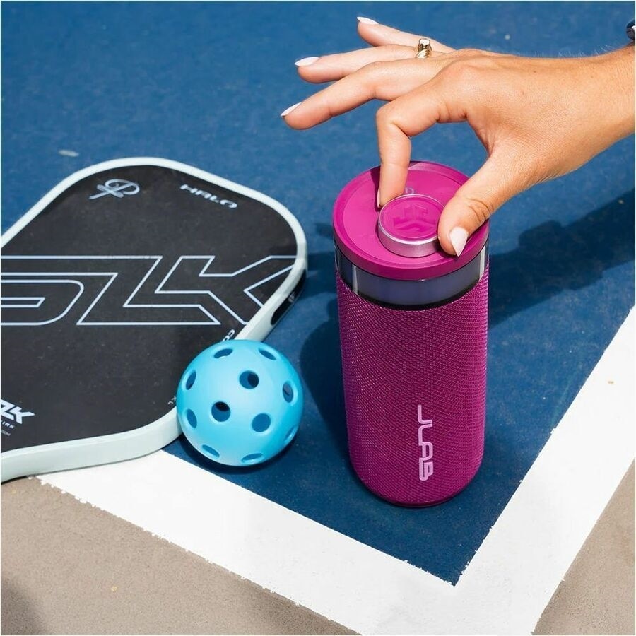 JLab Go Party Portable Bluetooth Speaker System - 10 W RMS - Mulberry - 80 Hz to 18 kHz - Battery Rechargeable 8