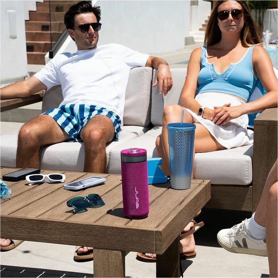 JLab Go Party Portable Bluetooth Speaker System - 10 W RMS - Mulberry - 80 Hz to 18 kHz - Battery Rechargeable 11