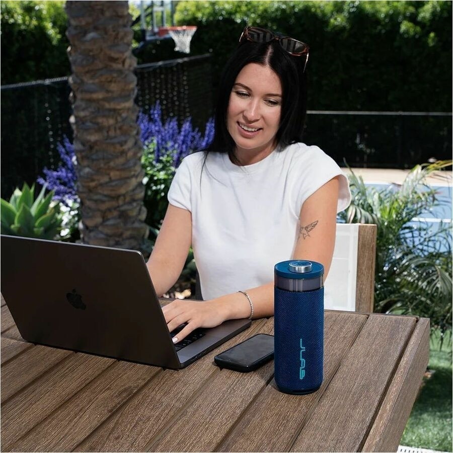 JLab Go Party Portable Bluetooth Speaker System - 10 W RMS - Navy - 80 Hz to 18 kHz - Battery Rechargeable 4