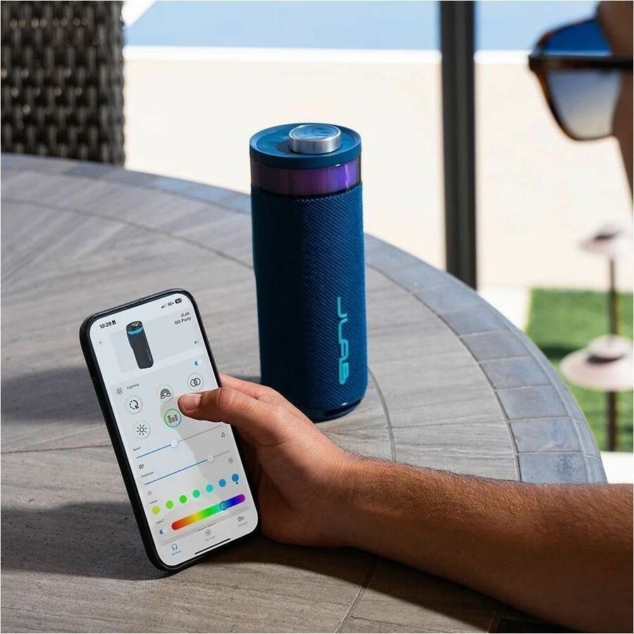 JLab Go Party Portable Bluetooth Speaker System - 10 W RMS - Navy - 80 Hz to 18 kHz - Battery Rechargeable 7