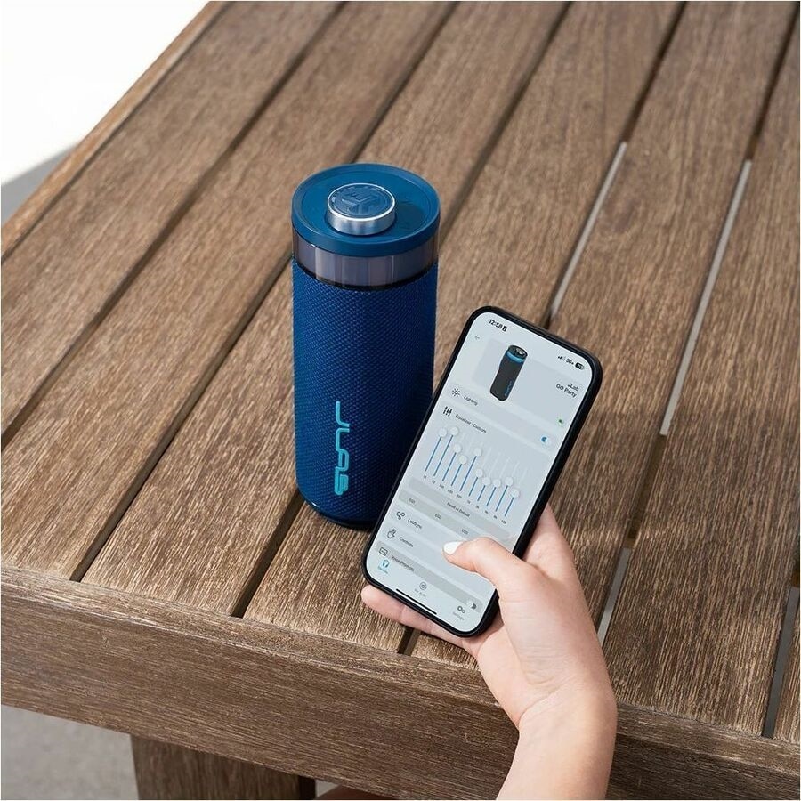 JLab Go Party Portable Bluetooth Speaker System - 10 W RMS - Navy - 80 Hz to 18 kHz - Battery Rechargeable 9