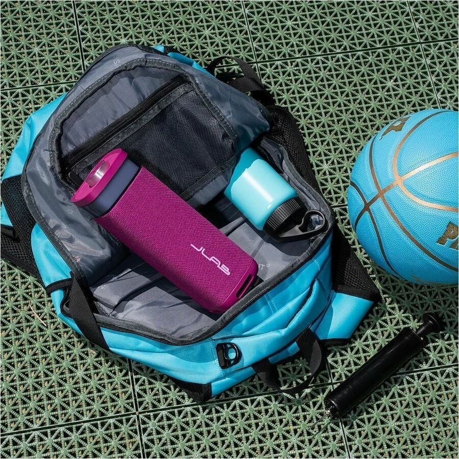 JLab JBuds Party Portable Bluetooth Speaker System - 30 W RMS - Mulberry - 60 Hz to 20 kHz - Battery Rechargeable 7
