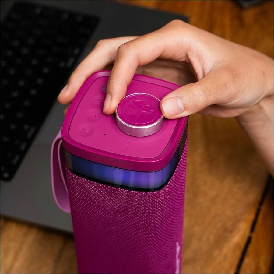 JLab JBuds Party Portable Bluetooth Speaker System - 30 W RMS - Mulberry - 60 Hz to 20 kHz - Battery Rechargeable 9