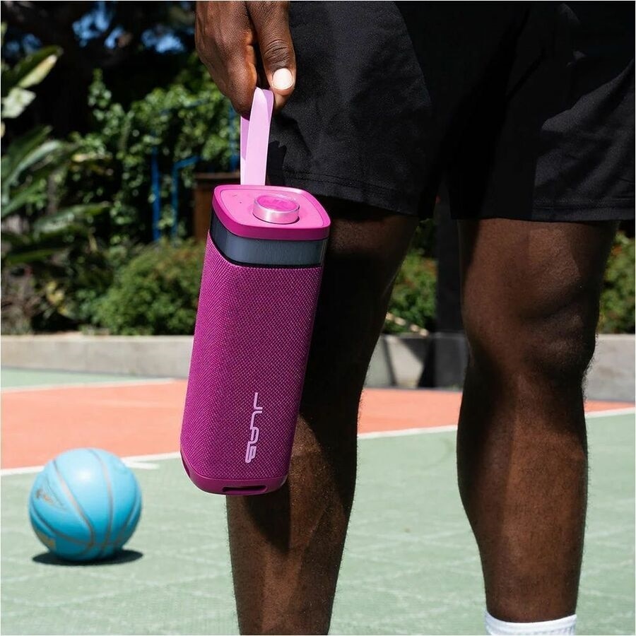 JLab JBuds Party Portable Bluetooth Speaker System - 30 W RMS - Mulberry - 60 Hz to 20 kHz - Battery Rechargeable 11