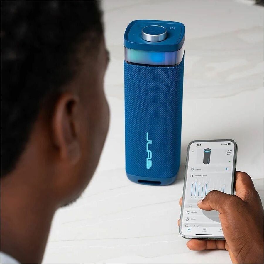 JLab JBuds Party Portable Bluetooth Speaker System - 30 W RMS - Navy - Battery Rechargeable 10