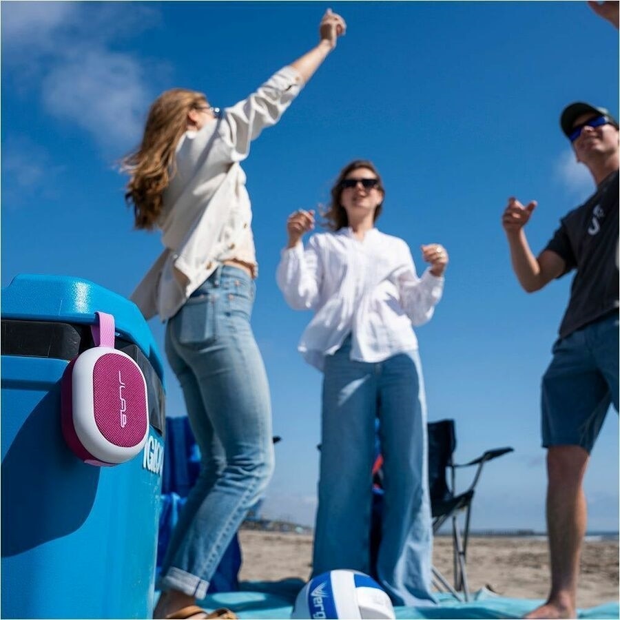 JLab Pop Party Portable Bluetooth Speaker System - 5 W RMS - Mulberry - Battery Rechargeable 5