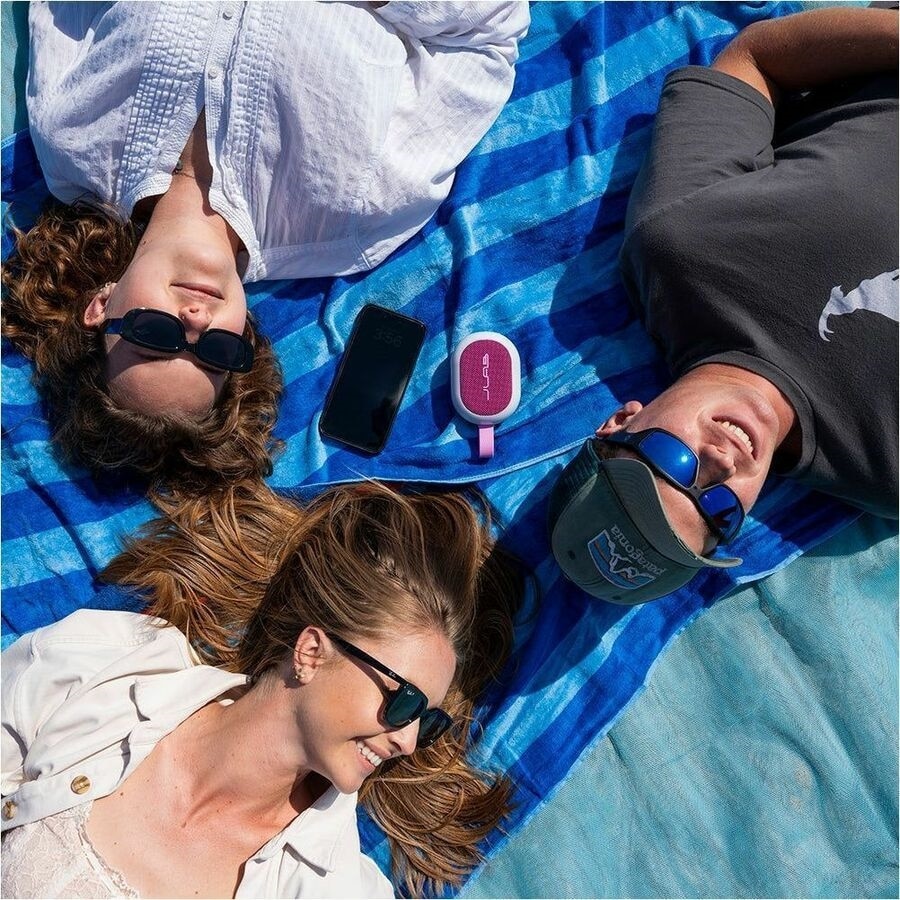 JLab Pop Party Portable Bluetooth Speaker System - 5 W RMS - Mulberry - Battery Rechargeable 6