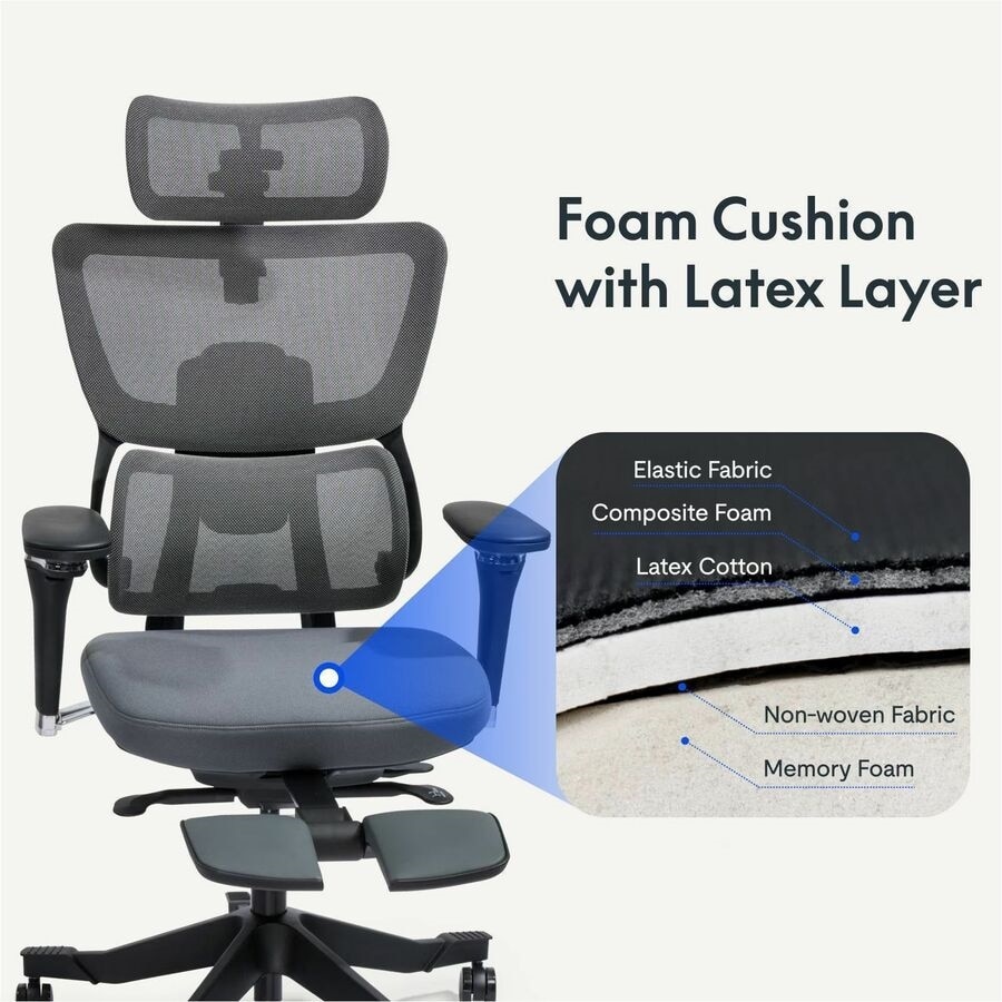 FlexiSpot Premium Ergo Max C7MAXG-FOAM-FT Chair - Gray 2