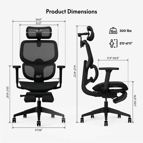 FlexiSpot C7-Series Mesh Seat (no foot rest) 6