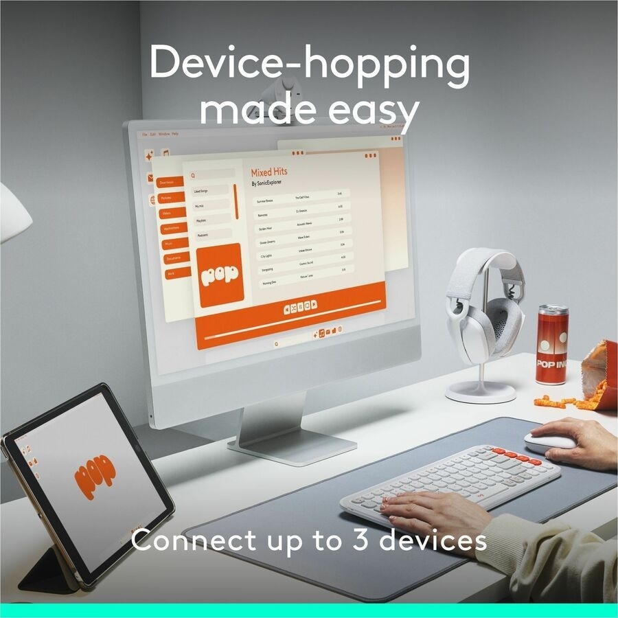 Logitech POP Mouse, Compact and Portable Wireless Bluetooth Mouse With Programmable Buttons and Quiet Clicks, Lilac 8