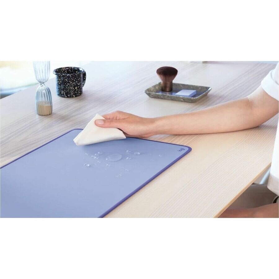 Logitech Desk Mat - Studio Series with Anti-slip Base, Spill-resistant Durable Design, Fine Weave Material, Lilac 11