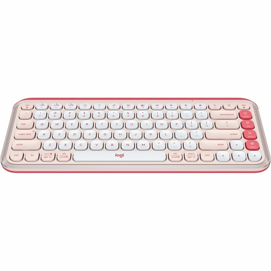 Logitech POP Icon Keys Wireless Bluetooth Keyboard - Rose & Off-white 5