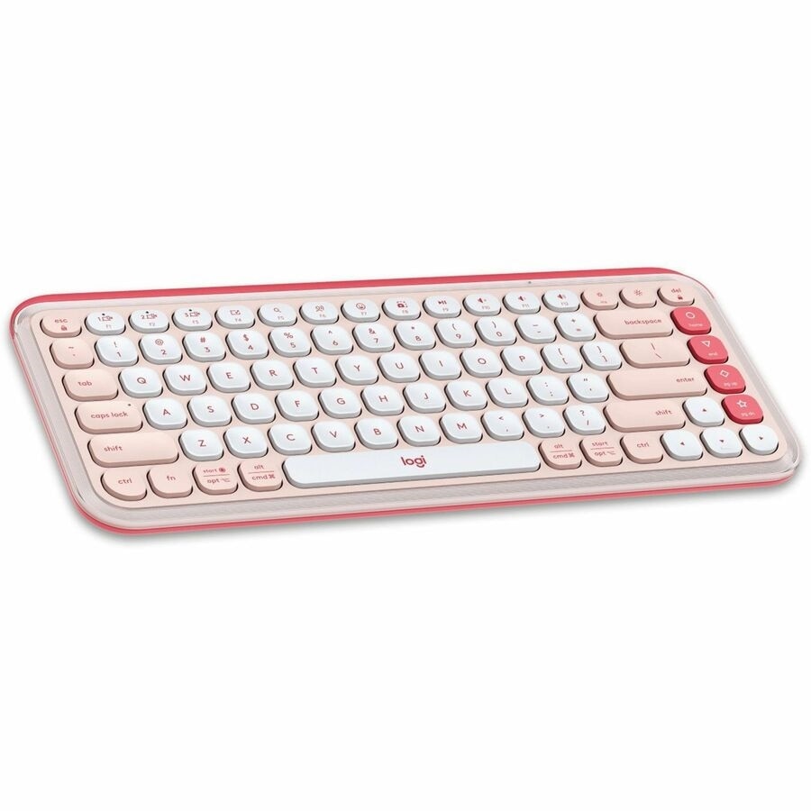 Logitech POP Icon Keys Wireless Bluetooth Keyboard - Rose & Off-white 6