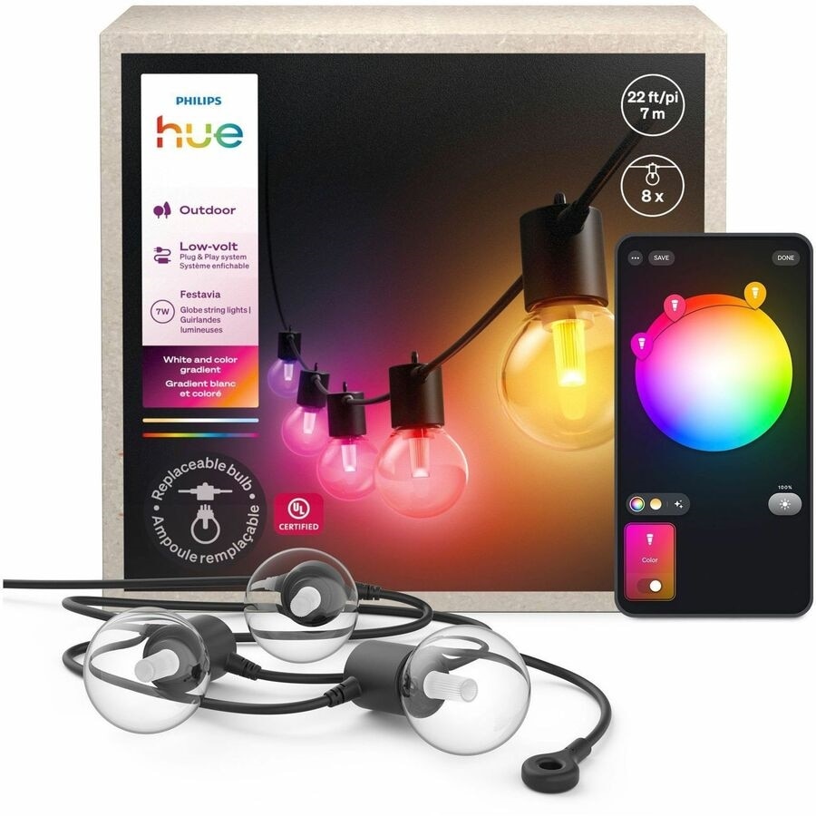 Philips Hue Festavia Globe Outdoor String Lights 22 ft 2