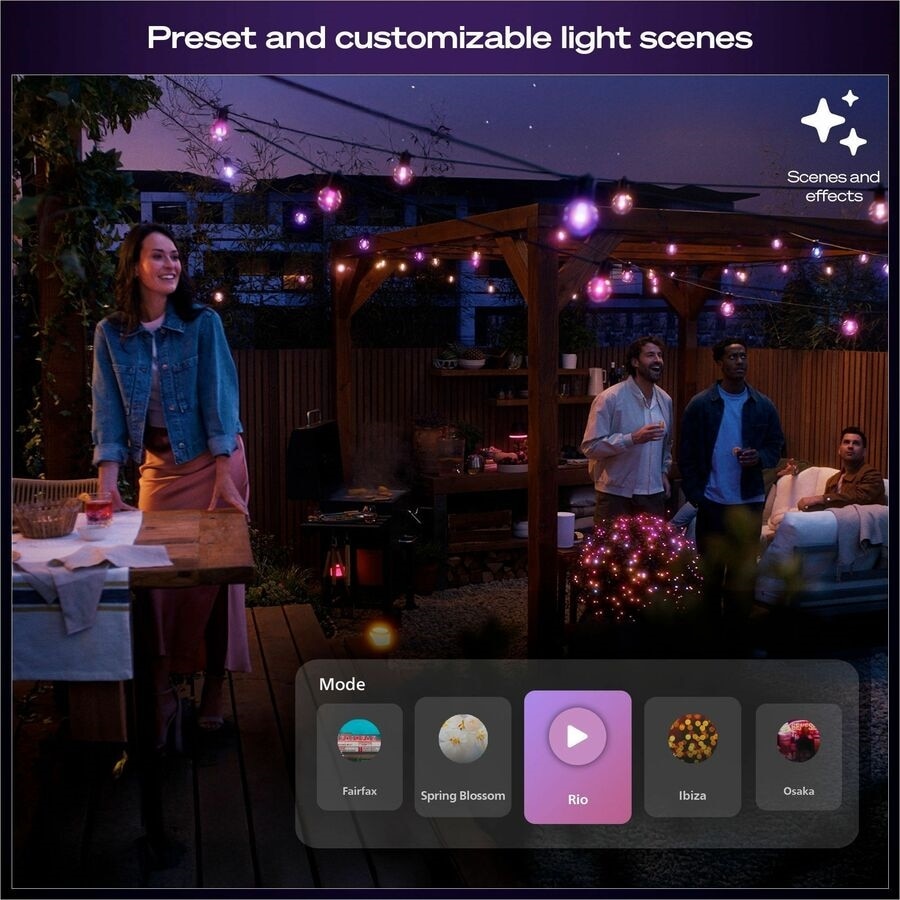 Philips Hue Festavia Globe Outdoor String Lights 22 ft 6